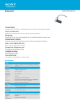 Sony ECM-CS10 Marketing Specifications