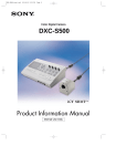 Sony DXC-S500 User's Manual