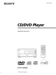 Sony DVPC-X850D User's Manual
