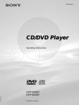 Sony DVP-S536D User's Manual