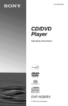 Sony DVP-NS905V User's Manual
