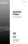 Sony DVP-K82P User's Manual