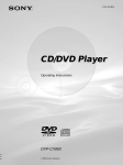 Sony DVP-CX860 User's Manual