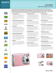 Sony DSC-W80/P Marketing Specifications