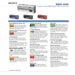Sony DSC-U40 Marketing Specifications