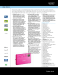 Sony DSC-TX9/R Marketing Specifications