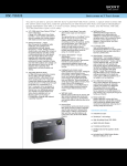 Sony DSC-T110/B Marketing Specifications