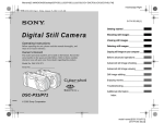 Sony DSC-P31 Operating Instructions