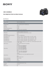 Sony DSC-HX400/B Marketing Specifications