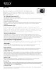 Sony DSC-H70/B Marketing Specifications