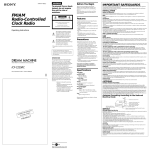 Sony ICF-C255RC User's Manual