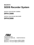 Sony DFR-C3000 User's Manual