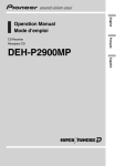 Sony DEH-P2900MP User's Manual