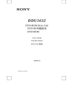 Sony DDU1632 User's Manual