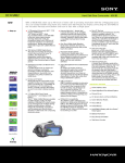 Sony DCR-SR82 Marketing Specifications