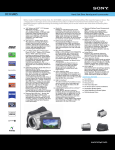 Sony DCR-SR65 Marketing Specifications