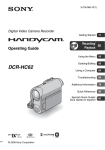 Sony DCR-HC62 Operating Guide