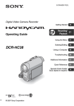 Sony DCR-HC38 Operating Guide