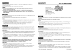 Sony DCR-HC1000 Notes