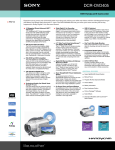 Sony DCR-DVD405 Marketing Specifications