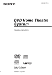 Sony DAV-DZ100 User's Manual