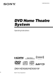 Sony DA V-HDX5OO User's Manual