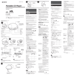 Sony D-EJ365 User's Manual