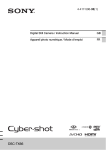 Sony Cyber-shot DSCTX66/P User's Manual