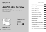 Sony Cyber-shot DSC-F77A User's Manual