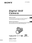 Sony Cyber-shot DSC-F707 User's Manual