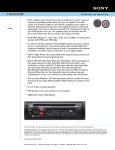 Sony CXS-GT2316F Marketing Specifications