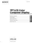 Sony CPD-L181 User's Manual