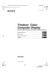 Sony CPD-E400 Operating Instructions