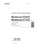 Sony CPD-15SF2 User's Manual