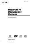 Sony CMT-WS2D User's Manual