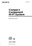 Sony CMT-J3MD User's Manual