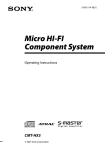 Sony CMT-HX3 User's Manual