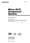 Sony CMT-DX2D User's Manual