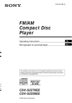 Sony CDX-S2250EE User's Manual