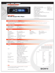 Sony CDX-M800 Product Guide