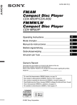 Sony CDX-M30 User's Manual