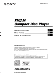 Sony CDX-GT805DX User's Manual
