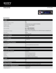 Sony CDX-GT720 Marketing Specifications