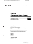 Sony CDX-GT52W Operating Instructions