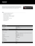 Sony CDX-GT40UW Marketing Specifications