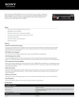 Sony CDX-GT260MP Marketing Specifications