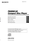 Sony CDX-GT23 User's Manual