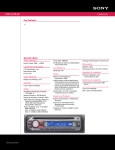 Sony CDX-GT120 Marketing Specifications