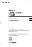 Sony CDX-FW570 User's Manual