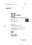 Sony CDX-CA750FP Operating Instructions